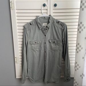 American Eagle Green Boyfriend Fit Shirt - M